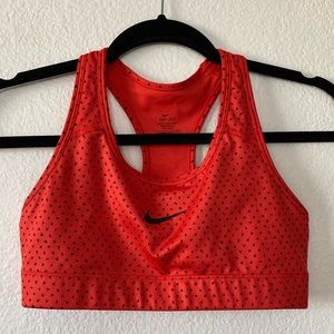 Nike Dri-Fit Red&black Triangle Print Sports Bra